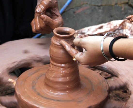 pottery, machine, wheel, craft, hand, art