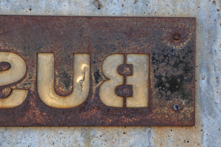 Rust, metal, signo, pared, emblema, símbolo