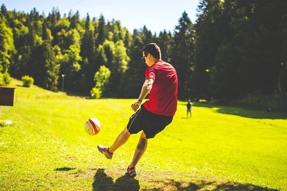 Jugador de fútbol, ​​fútbol, ​​bola, deporte, recreación