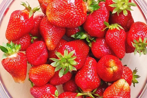 水果, 新鲜, 草莓, 碗, 食物, 浆果, 甜, 甜点, 饮食