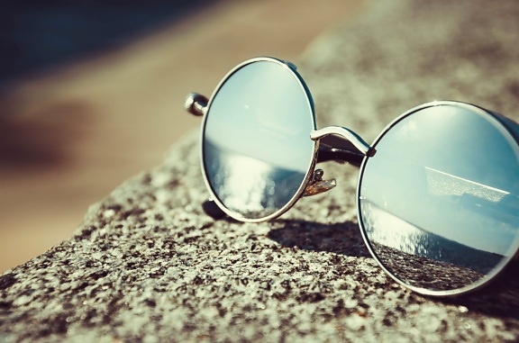 слънчеви очила, огледало, отражение, обект, лято