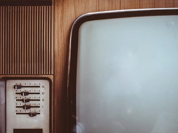vechi, televiziune receptor, antic, obiect, aparat