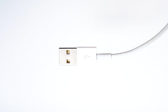 Blanco, cable, objeto, alambre, mínimo