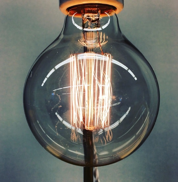 energii elektrycznej, makro, światło, stare, żarówki, Lampa