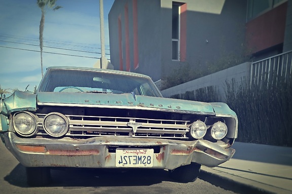 old, rust, oldtimer, retro, headlight, car, vehicle