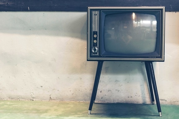 Antique, televízne, starý, zariadenia, elektronika, televízny prijímač