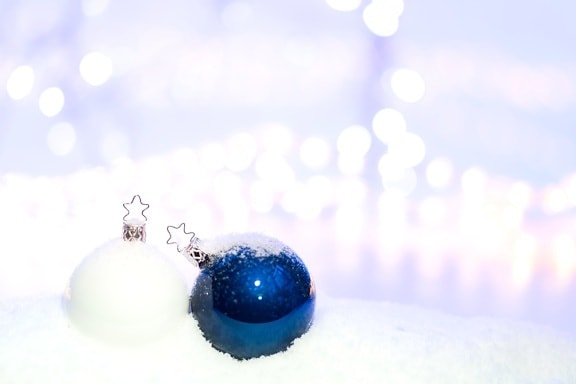 青、クリスマスの装飾、休日