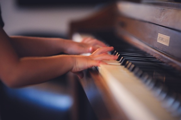 piano, dentro de casa, música, mão, dedo