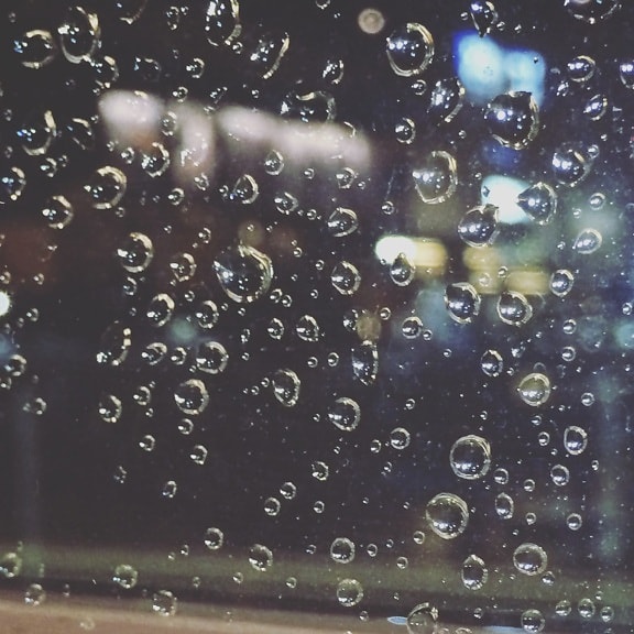 dážď, vlhké, sklo, kvapôčka, rosy, čistota