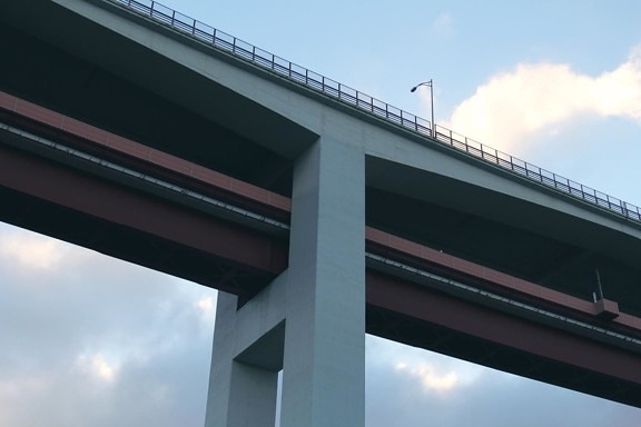 Puente, arquitectura, cielo, hormigón, autopista, carretera, carretera