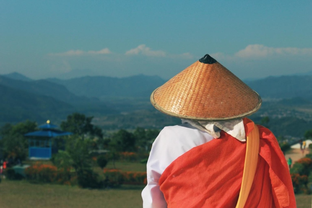 pessoa, Japão, chapéu, chapéu fashio, paisagem