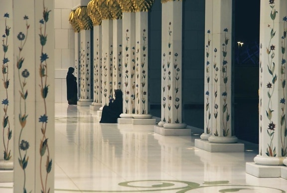 mešita, náboženství, architektura, interiér, luxusní, záclony, dekorace, design