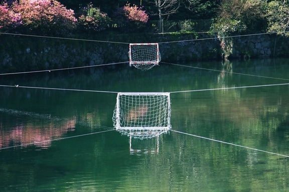 Waterpolo sport, water, recreatie, reflectie, landschap