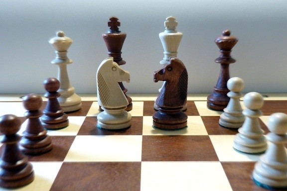 шах, дама, игра, обект, рицар, стратегически, победа