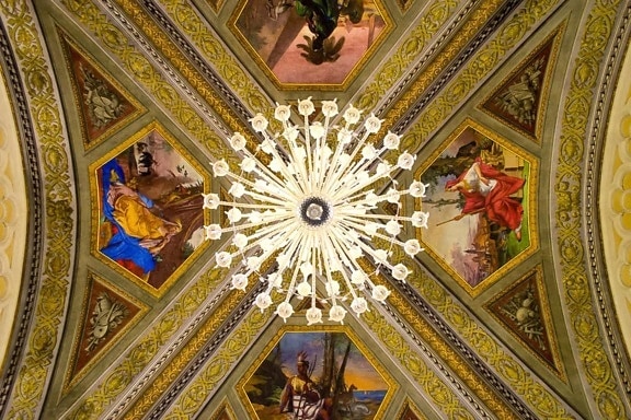 изкуство, религия, интериор, декорация, таван, мозайка