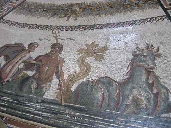 mosaic, art, religion, ancient, wall