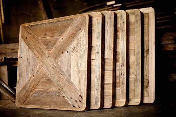 objeto de madeira, madeira, velho, retrô, caixa, artesanato