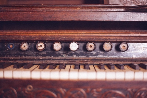 Vecchio, retro, antico, classico, pianoforte, strumento musicale, musica, legno, pianoforte, suono