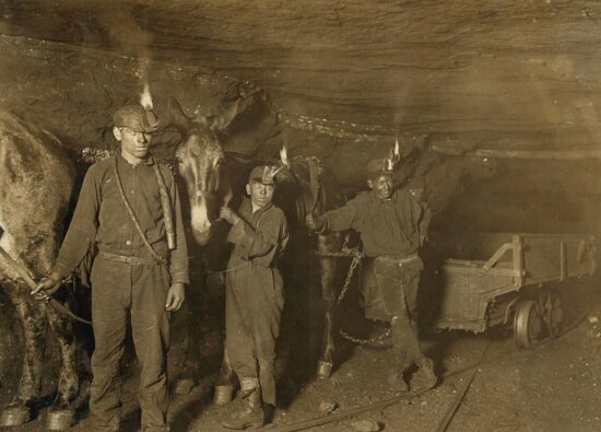 people, man, child, uniform, serviceman, mine, miner, old, work, underground