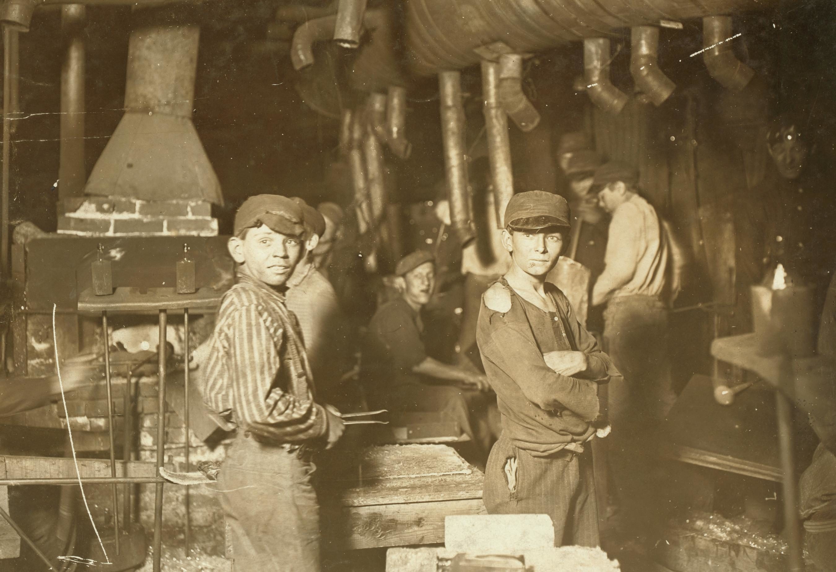 old factory workers