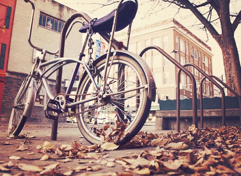 cykler, street, gamle, vej, køretøj, urban, city