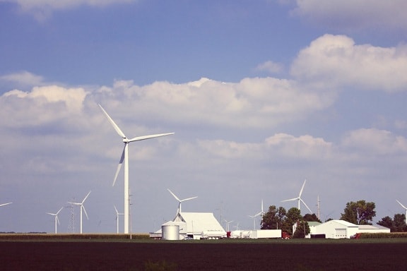 генератор, ветра, энергия, электричество, турбины, альтернатива, небо, экология