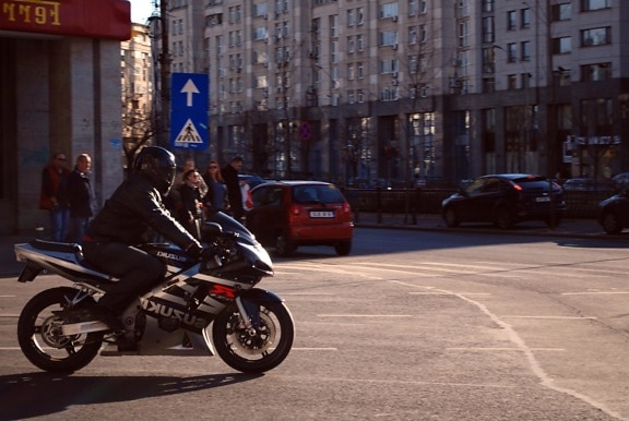 Street folk, veien, byen, motorsykkel, bil, moped