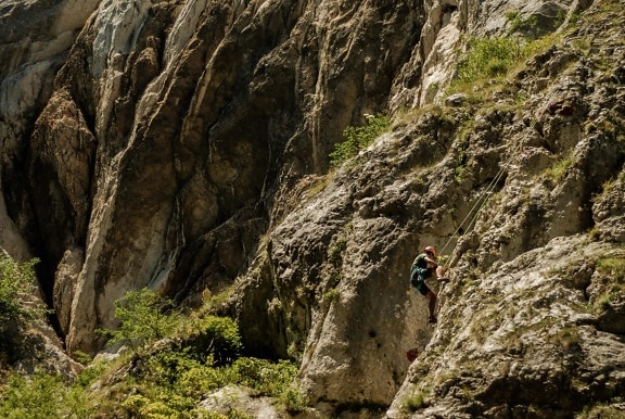 βουνό climbining, Αθλητισμός, βουνό, πέτρα, φύση, τοπίο, βράχο, φαράγγι
