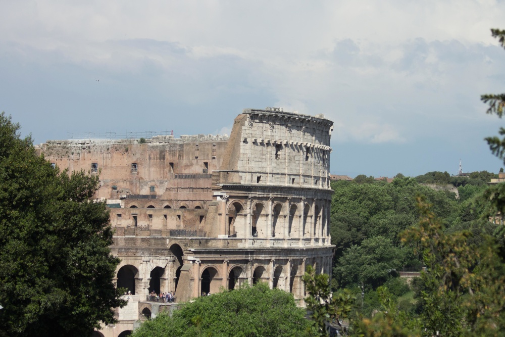 Arqueologia, Coliseu, exterior, arquitetura, antiga, velha, Itália, atração turística