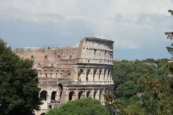 Arkeoloji, colosseum, dış, mimari, eski, eski, İtalya, turistik