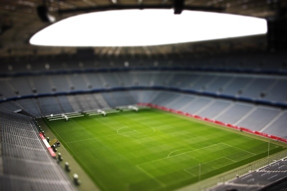 miniature, toy, football stadium, football, competition, soccer, structure
