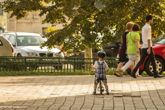 trẻ em, street, road, người, street, tuổi thơ, xe đạp