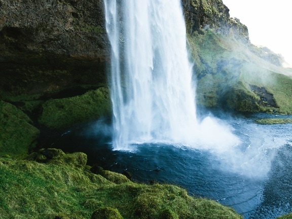waterfall, water, river, landscape, stream, ecology, moss