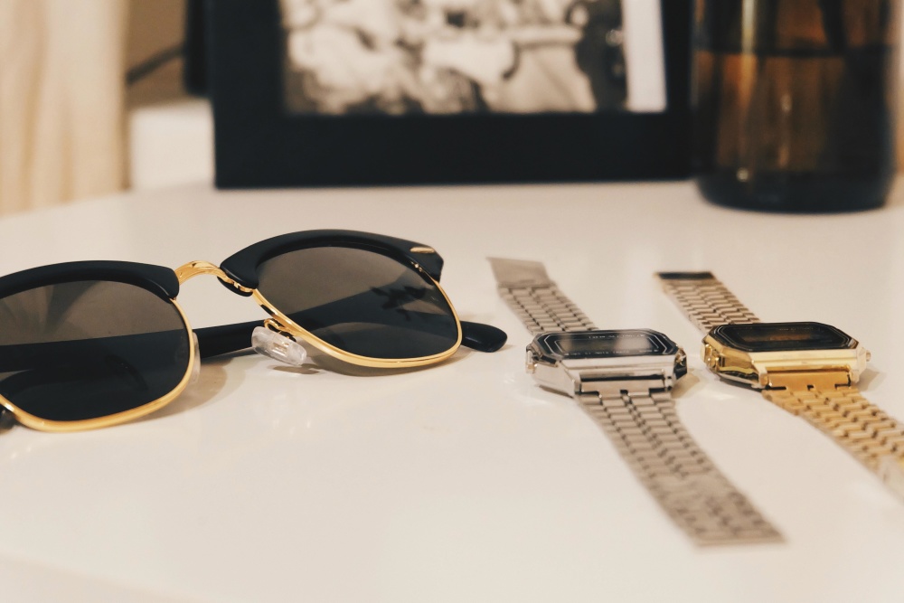 armbåndsur, luksus mote, briller, briller, linsen