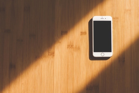 Téléphone portable, ombre, lumière, technologie