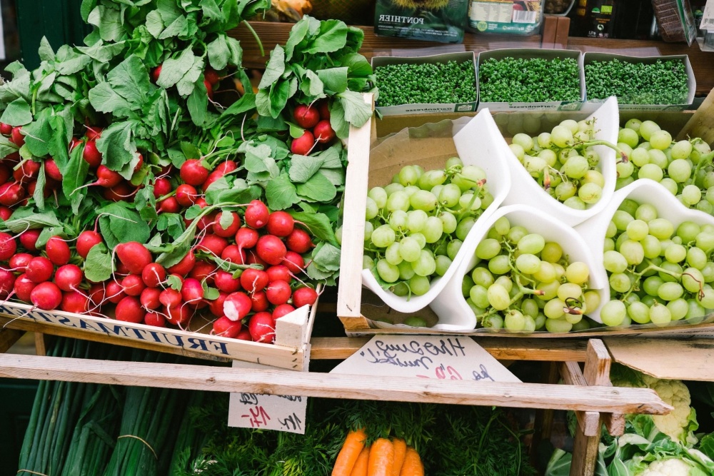 pasar, makanan, sayur, buah, supermarket