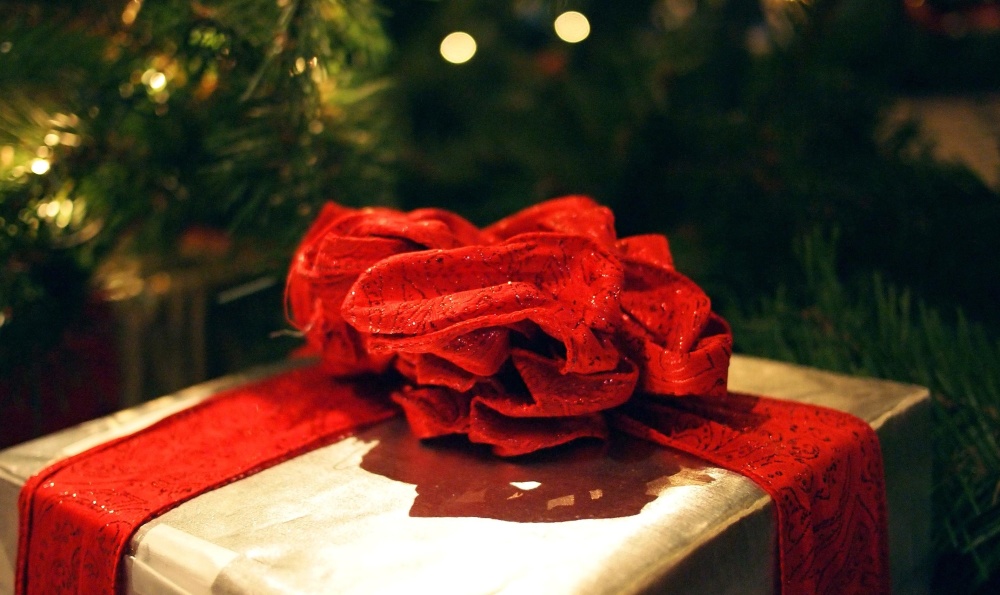 dekoráció, ajándék, karácsony, ünnep