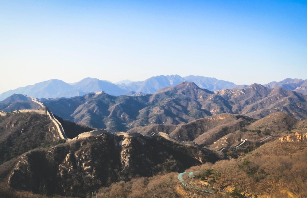 Chine, berg, landskap, himmel, dalen, bergstopp, turistattraktion