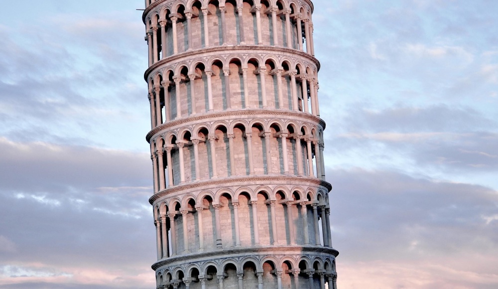architectuur, hemel, Pisa, toren, oude, stad, Italië, landmark
