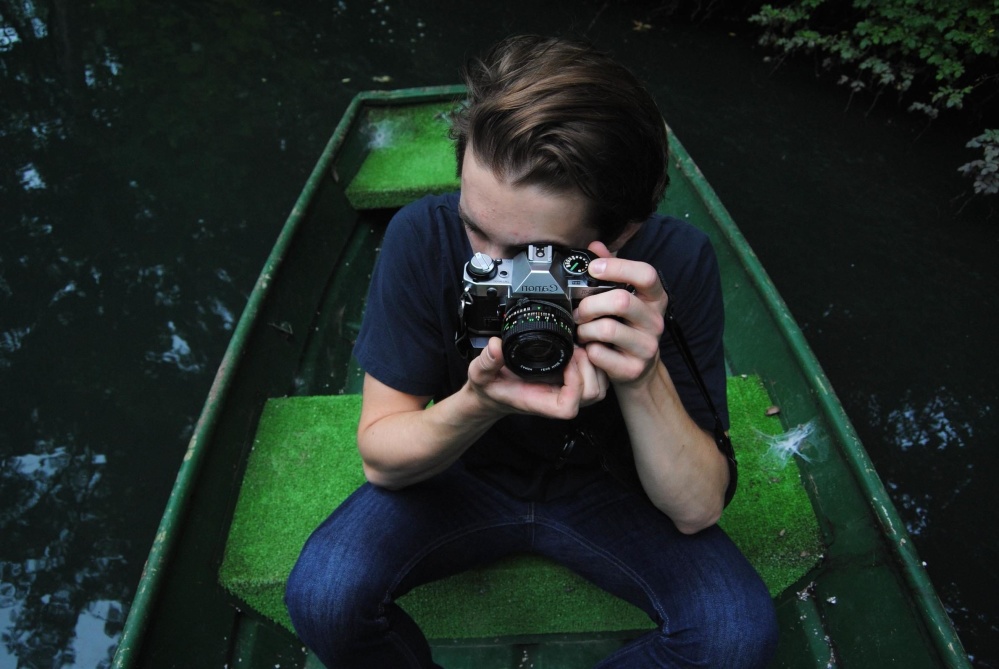 фотограф, цифрова камера, фотоапарат, людина, портрет, човен