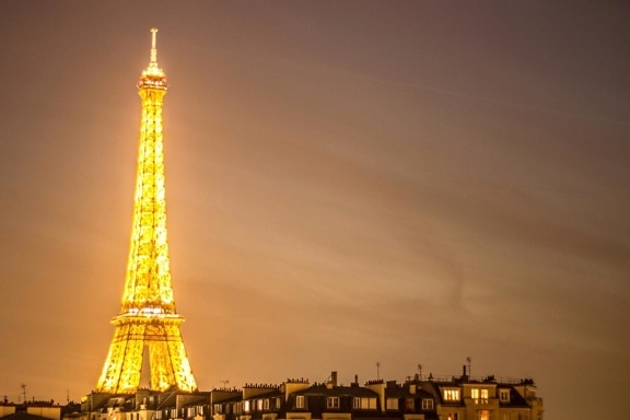 toren, Parijs, landmark, architectuur, hemel, stad, centrum