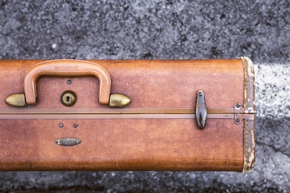 luggage, leather, lock, case, wood, antique, retro, old