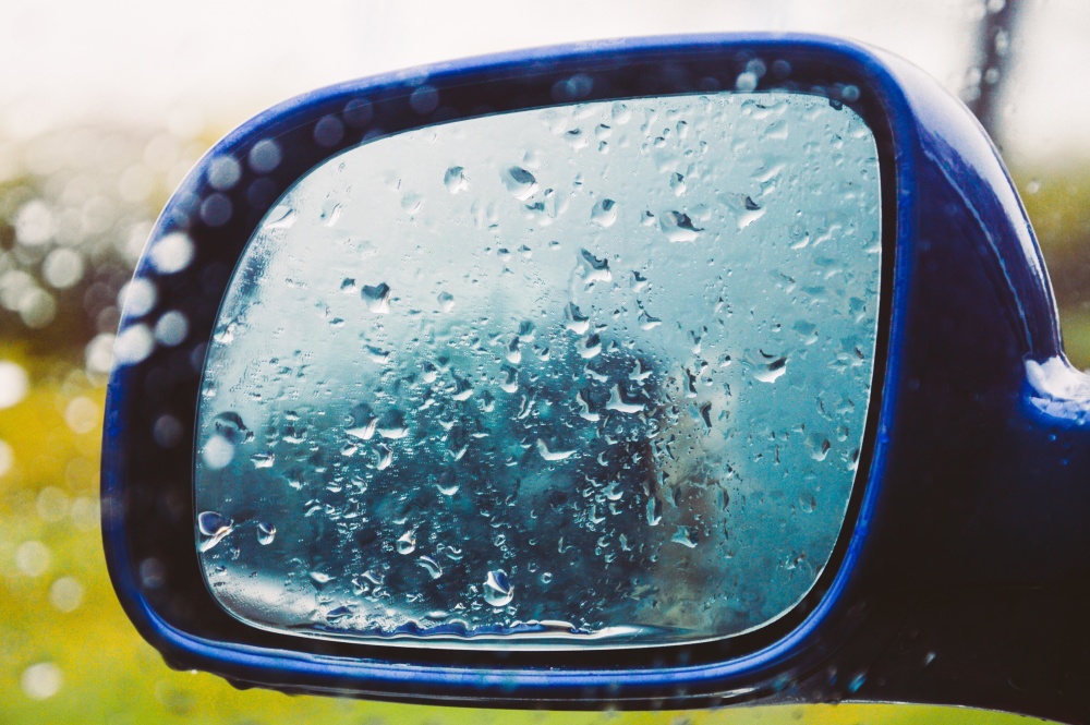 våt, kall, spegel, dagg, regn, bil