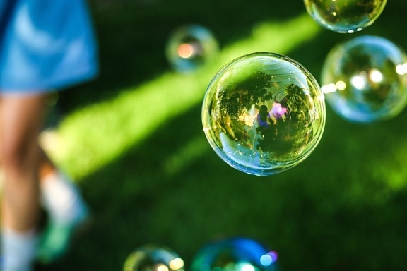 Burbuja, jabón, lluvia, naturaleza, bola, esfera