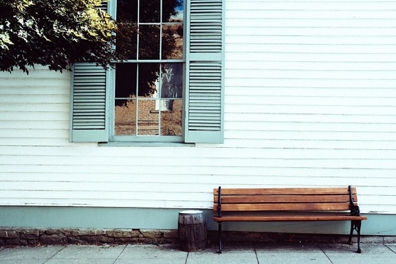 house, bench, window, wood, exterior