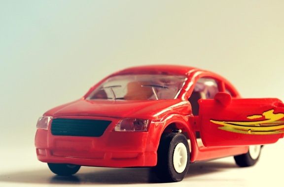 Auto, veicolo, automobile, berlina, plastica, miniatura, giocattolo