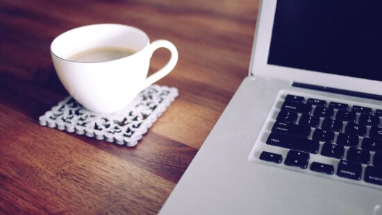 coffee mug, coffee, laptop computer, technology, workplace, office