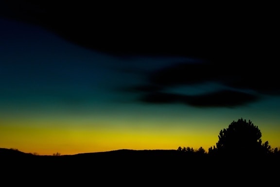 night, sunset, sky, dusk, dark, silhouette, landscape