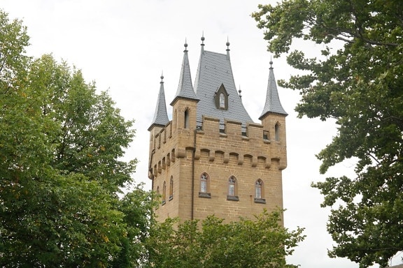 Architektur, Schloss, Gothic, Turm, außen, Palast