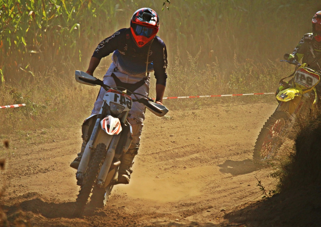 конкуренцията, мъж, спорт, мотокрос, природа, прах, кал, мотоциклет